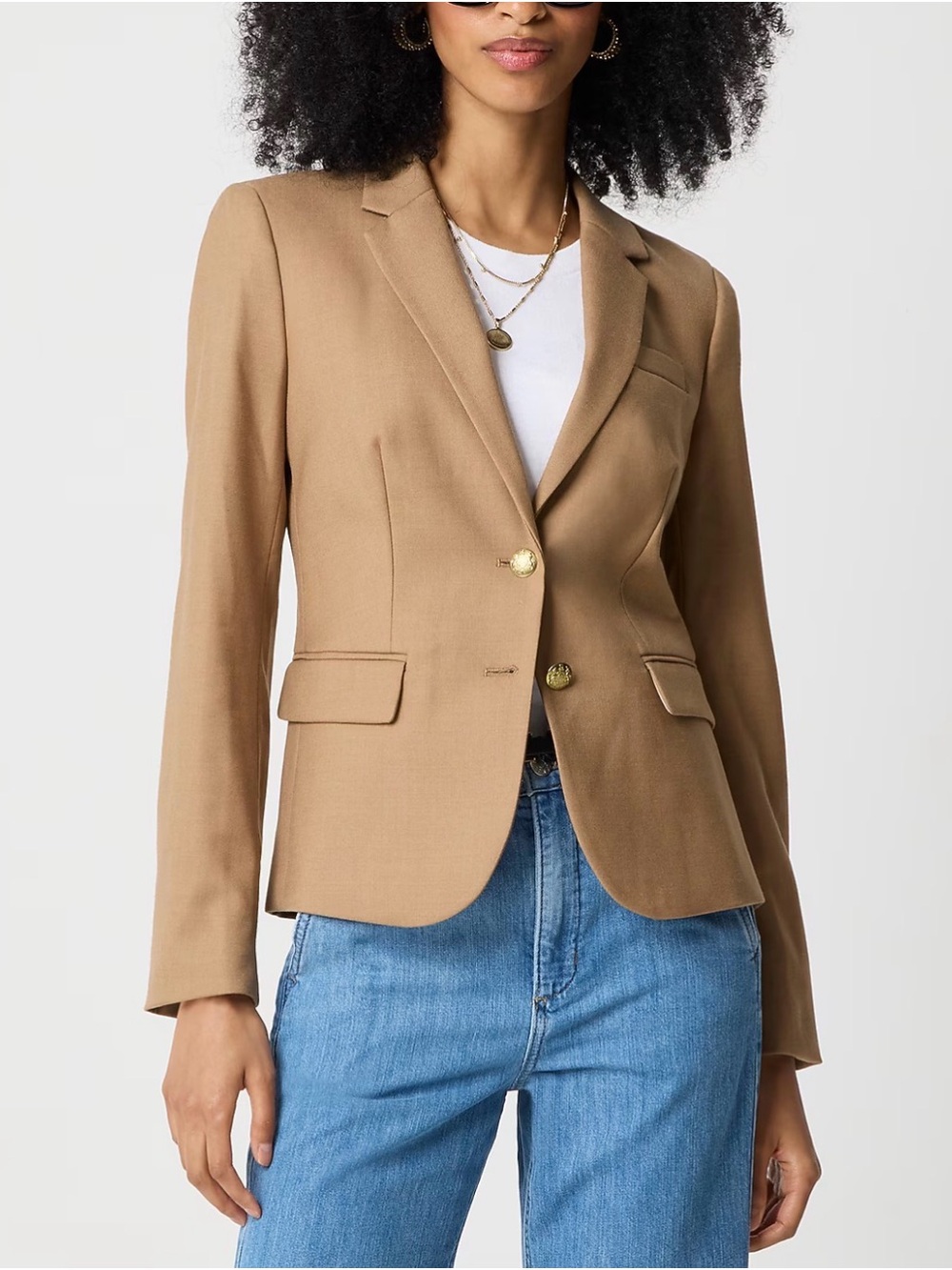 J. Crew Camel Single-Breasted Tailored Blazer - Picture 1 of 10